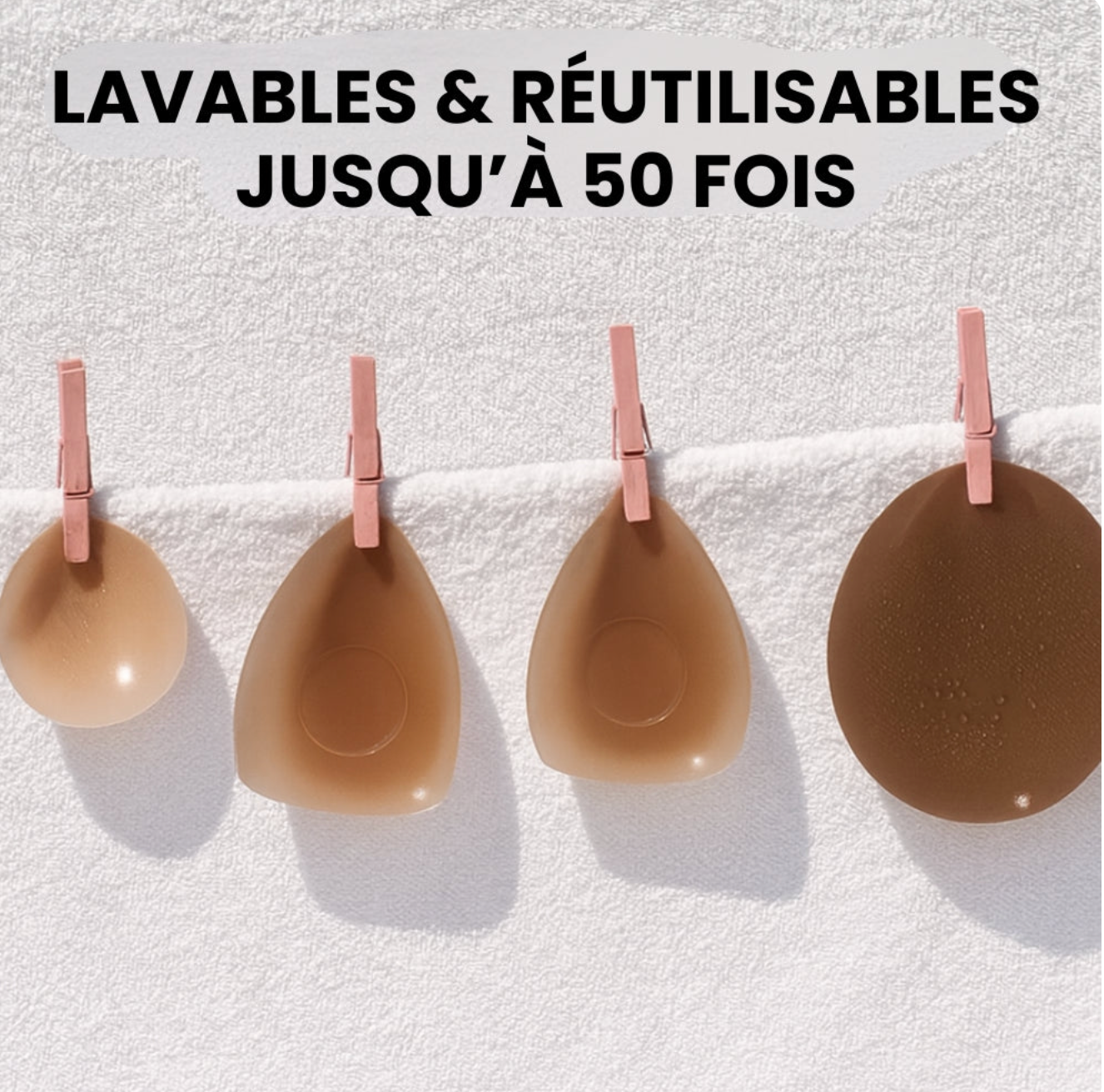 Cache-tétons en silicone invisibles, sans couture, ultra-fins et anti-irritations